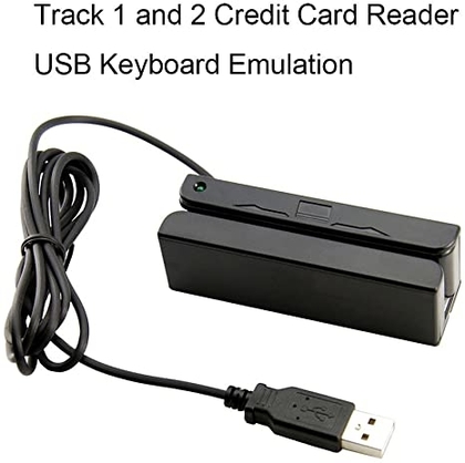  Deftun USB MSR90-TK12 Magstripe Stripe Credit Card Reader Track-1&2 Magstripe Scanner Swipe POS