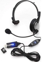 Andrea 351924 for Nuance Dragon NaturallySpeaking USB Headset with Noise Cancelling boom Microphone
