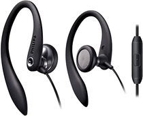 Philips Over The Ear Sport Earbuds with Mic, Earphones for Sports, Running and Gym (SHS3305BK/27)