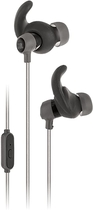 JBL Reflect Mini In-Ear Headphones 3.5mm Stereo Wired Sweatproof Earbud with 1 Button Remote and Mic (Black)