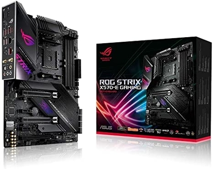 Asus ROG Strix X570-E Gaming ATX Motherboard with PCIe 4.0, Aura Sync RGB Lighting, 2.5 Gbps and Intel Gigabit LAN, WIFI 6 (802.11Ax), Dual M.2 with Heatsinks, SATA 6GB/S and USB 3.2 Gen 2