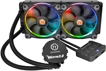 Thermaltake WATER 3.0 Dual Riing RGB High Static Pressure Fans 240 AIO Water Cooling System CPU Cooler CL-W107-PL12SW-A: Computers & Accessories
