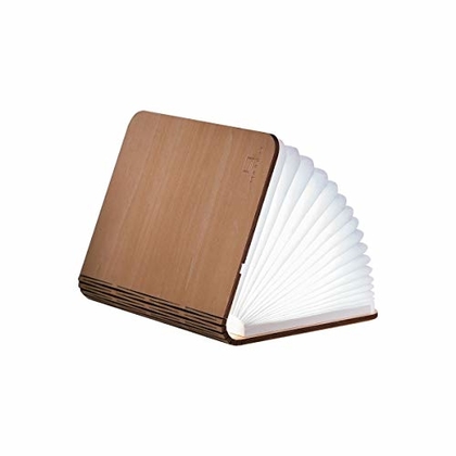 Gingko LED Mini Smart Book Desk Light with Natural Wood Effect Finish, Rechargable with Micro USB Charger, Maple