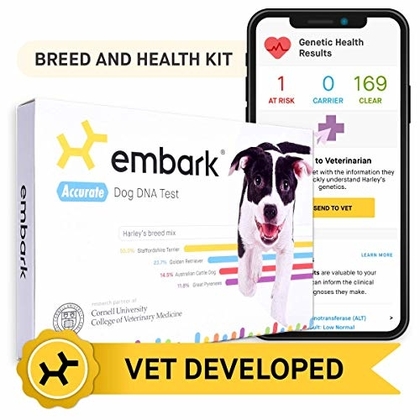 People recommend "Embark | Dog DNA Test | Breed &amp; Health Kit | Breed Identification &amp; Canine Genetic Health Screening"