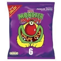 People recommend "Walkers Monster Munch Pickled Onion 6Pk x 4"
