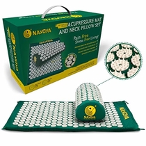 People recommend "Nayoya Back and Neck Pain Relief - Acupressure Mat and Pillow Set - Relieves Stress, Back, Neck, and Sciatic Pain - Comes in a Carry Case for Storage and Travel - As Seen in USA Today"