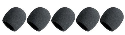 People recommend "BLUECELL Black 5 Pack Microphone Windscreen Foam Cover"