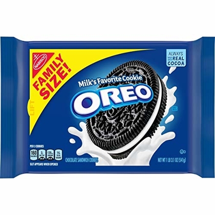 People recommend "OREO Chocolate Sandwich Cookies, Original Flavor, 1 Resealable Family Size Pack"