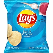 People recommend "Lay's Salt &amp; Vinegar Flavored Potato Chips, 1 Ounce (Pack of 40)"