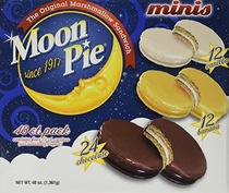 People recommend "Moon Pie Mini Variety Pack, 48 count box - 48 Ounces"