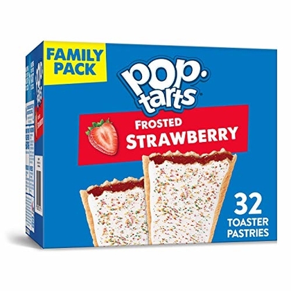 People recommend "Kellogg's Pop-Tarts Frosted Strawberry Toaster Pastries - Fun Breakfast for Kids, Family Pack (32 Count)"