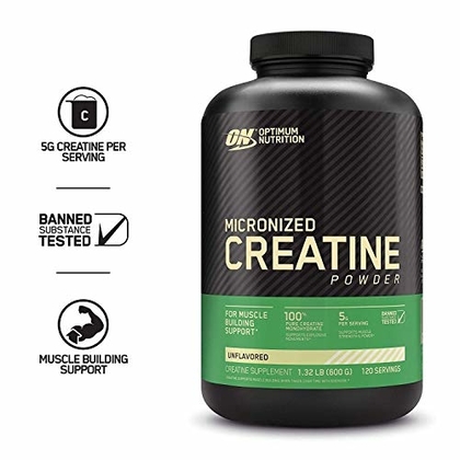 People recommend "Optimum Nutrition Micronized Creatine Monohydrate Powder, Unflavored, Keto Friendly, 120 Servings (Packaging May Vary)"