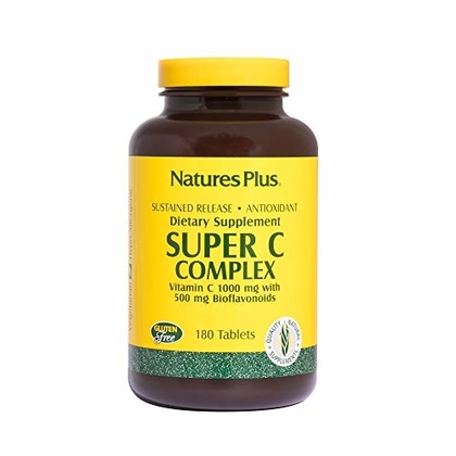 People recommend "NaturesPlus Super C Complex, Sustained Release - 1000 mg, 180 Vegetarian Tablets- High Potency Immune Support Supplement, Antioxidant - Enhanced Absorption - Gluten-Free - 180 Servings"