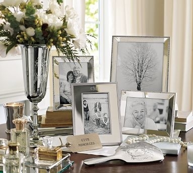 People recommend "Classic Silver-Plated Frames from the Pottery Barn"