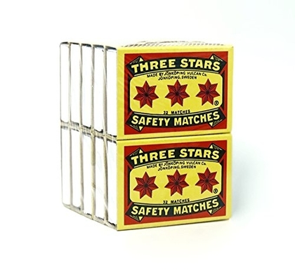 People recommend "Swedish Match, Three Stars Safety Matches, 10 pack"