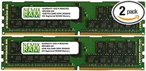 People recommend "NEMIX RAM 64GB 2x32GB DDR4-2933 PC4-23400 2Rx4 ECC Registered Memory at Amazon.com"