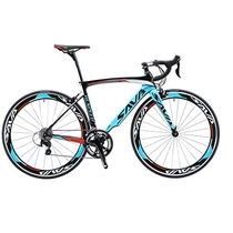 People recommend "SAVADECK Carbon Road Bike, Warwinds3.0 700C Carbon Fiber Racing Bicycle with SORA 18 Speed Derailleur System and Double V Brake (Blue,50cm)"