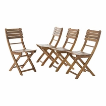 People recommend "GDF Studio Vicaro | Acacia Wood Foldable Outdoor Dining Chairs | Set of 4 | Perfect for Patio | with Natural Finish"