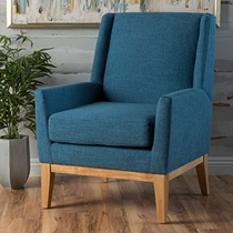 People recommend "GDF Studio Archibald Mid Century Modern Fabric Accent Chair (Blue)"
