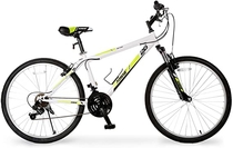 People recommend "Murtisol Mountain Bike 26’’ Hybrid Bike with Adjustable Seat, Front/Full Suspension, 18 Speeds Derailleur, Designed Heavy-Duty Kickstand, White "
