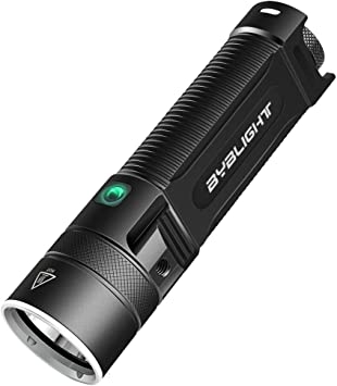 People recommend "BYBLIGHT F13 LED Flashlight, Rechargeable Bike Light, 1000 Lumens Cree XM-L2 LED Torch with Holster, USB Chargeable with 2x 2600mAh 18650 Batteries, "