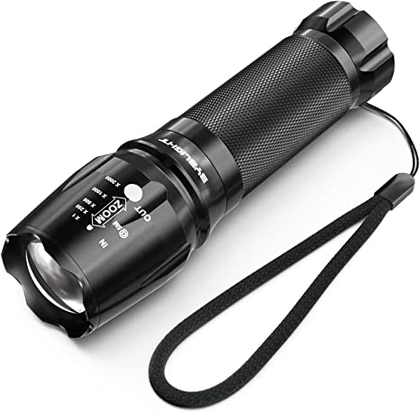 People recommend "Tactical Flashlight, 800 Lumens BYBLIGHT Zoomable Flashlight, Rechargeable Cree Led Flashlight with AC Charger and 26650 Battery, Bouns Solar Power Keychain Flash Light"