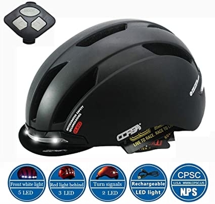 People recommend "GIEADUN Smart Bike Helmet with Wireless Turn Signal Handlebar Remote and Built-in Motion Sensor CPSC and CE Certified Cycling Helmet (Black)"