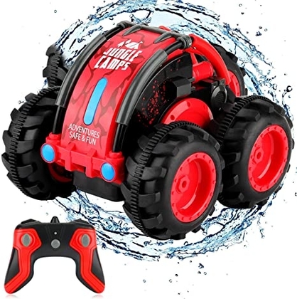 People recommend "Tobeape Remote Control Car, 1/24 Scale Amphibious Vehicle for Kids 2.4GHz Off Road RC Truck with 4WD Electric Toy Car, 360° Spins & Flips High Speed RC Stunt Car Great Gift for Kids"