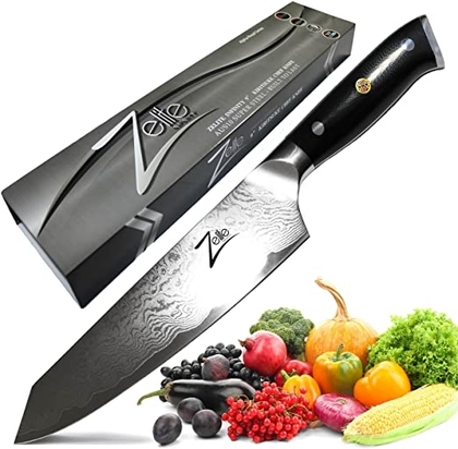 People recommend "Zelite Infinity Kiritsuke Chef Knife 9 Inch - Alpha-Royal Series - Japanese AUS-10 Super Steel 67-Layer Damascus - Razor Sharp, Superb Edge Retention"