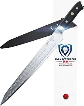 People recommend "DALSTRONG Ultimate Slicing Knife - The"Tokugawa" - 10.5" Shogun Series Sujihiki -Damascus - AUS-10V Japanese Super Steel - w/Sheath - Meats - Fish - Sushi - Sashimi - BBQ"