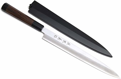 People recommend "Yoshihiro VGYA270SH Hongasumi VG-10 Stainless Steel Yanagi Sushi Sashimi Japanese Knife, 10.5" (270mm), Rosewood Handle"