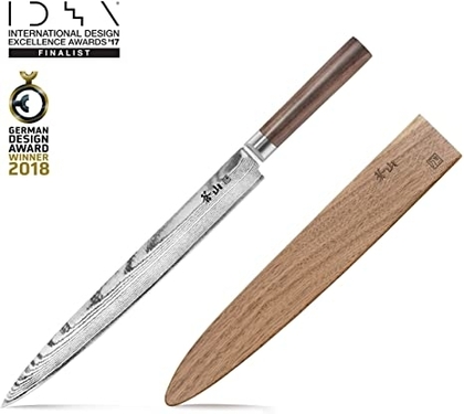 People recommend "Cangshan J Series 62793 Japan VG-10 Steel Sashimi Chef Knife With Walnut Sheath, 12-Inch"