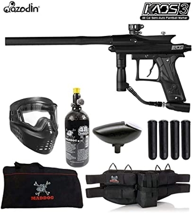 People recommend "Maddog Azodin KAOS 3 Beginner HPA Paintball Gun Marker Starter Package B - Black"