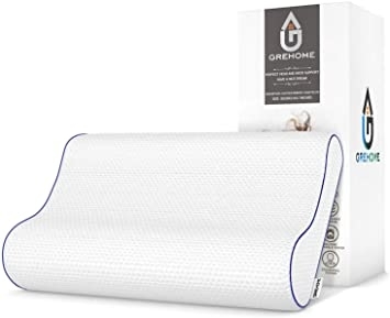 People recommend "GREHOME Memory Foam Pillow, Pillows for Sleeping, Cervical Pillow for Neck, Shoulder Pain, Contour Pillow for Back, Stomach, Side Sleepers with Removable Washable Pillowcase -16 x 29 x 3.5/4.7 inches"