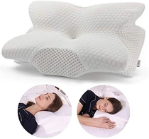 People recommend "Coisum Back Sleeper Cervical Pillow - Memory Foam Pillow for Neck and Shoulder Pain Relief - Orthopedic Contour Ergonomic Pillow for Neck Support with Breathable Cover"