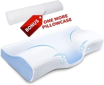 People recommend "Winjoy Contour Memory Foam Pillow Orthopedic Sleeping Pillows, Ergonomic Cervical Pillow for Neck Pain - for Side Sleepers, Back and Stomach Sleepers"