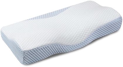 People recommend "MOKALOO Cervical Pillow, Memory Foam Pillow for Sleeping, Bed Pillow for Neck Pain"