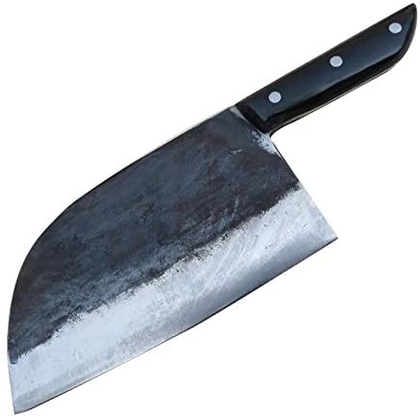 People recommend "Manual forging Kitchen Knife Chef's Meat Cleaver Butcher Knife Vegetable Cutter with (Black handle)"