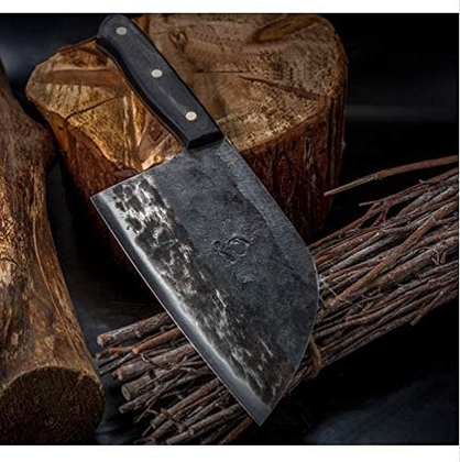 People recommend "Hunters Serbian Chef Knife - Kitchen Knife Chef Knives Handmade Forged Full Tang High-carbon Clad Steel Professional butcher knife Cleaver Meat Slicing Chopping Tool"