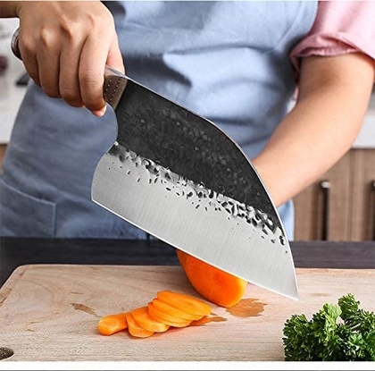 People recommend "Hand Forged Kitchen Chef Knife in High Meat Cleaver Butcher Knife Vegetable Cutter"