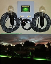 People recommend "Double Lamp Underwater Fishing Light Kit, Dock & Fish Lights with 50' Cords "