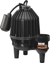 People recommend "Wayne 57333-WYN4 SEL50 1/2 hp Thermoplastic Sewage Pump with Piggyback Tether Float Switch, Black - Sewage And Effluent Pumps "