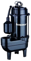 People recommend "Acquaer 1/2 HP Durable Cast iron Sewage Pump with 10ft. power cord+Piggy back switch. "
