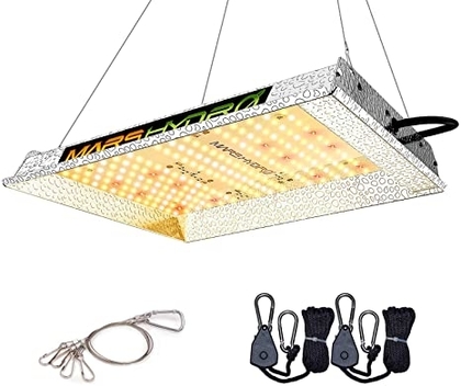 People recommend "MARS HYDRO TS 600W LED Grow Light 2x2 ft Sunlike Full Spectrum Led Grow Lamp Plants Growing Lights for Hydroponic Indoor Seeding Veg and Bloom Greenhouse Growing Light Fixtures Four for 4x4 Coverager"