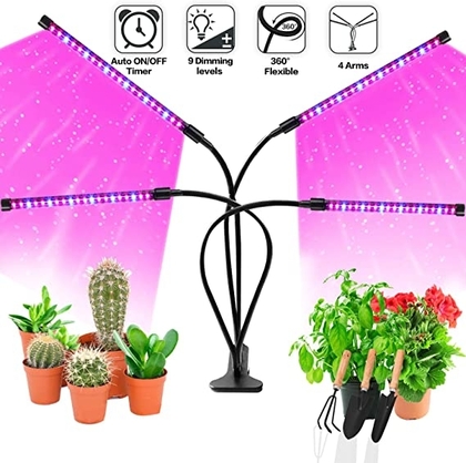 People recommend "LED Grow Lights for Indoor Plants, JUEYINGBAILI 80W Full Spectrum Plant Lights with Auto ON/Off 3/9/12H Timer, 9 Dimmable Brightness for Indoor Succulent Plants Growth"