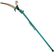 People recommend "Lavo Home Telescopic Pole Pruner Tree/Shrub Saw & Lopper Long Reach Foot 9ft Extendable - Reach up to 15ft with arms "