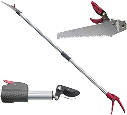 People recommend "Mesoga 6-9.5 Foot Tree Pruner 2 Sections Extendable 4 Nodes Adjustable"