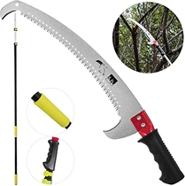 People recommend "Happybuy Telescopic Pole Saw 4-12 Foot Extendable Telescopic Landscaping Pole Saw with 2-Foot Saw Blade for Pruning and Trimming Branches and Leaves"