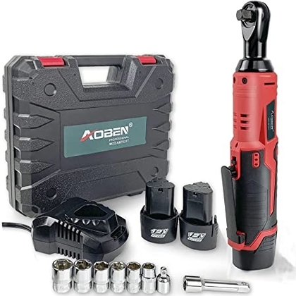 People recommend "Cordless Electric Ratchet Wrench Set, AOBEN 3/8" 12V Power Ratchet Tool Kit with 2 Packs 2000mAh Lithium-Ion Battery and Charger"