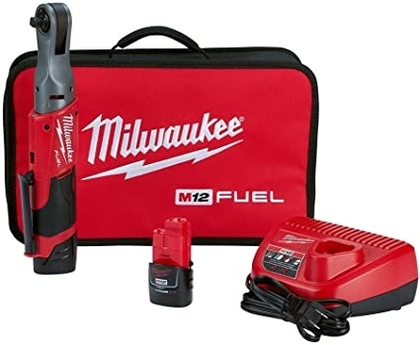 People recommend "Milwaukee 2557-22 M12 FUEL 12-Volt Lithium-Ion Brushless Cordless 3/8 in. Ratchet Kit"
